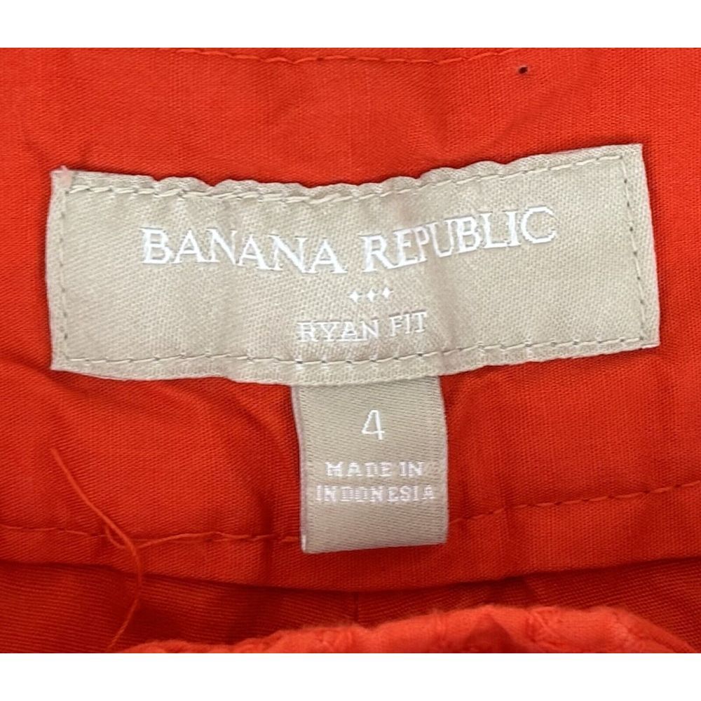 Banana Republic Eyelet Shorts Women's Sz 4 Ryan Fit Embroidered Orange - Picture 3 of 6